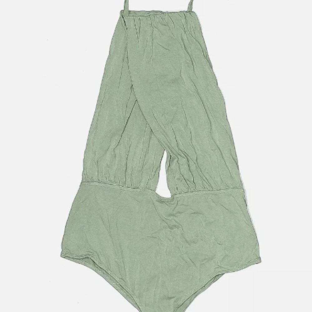 By The Way. Women's Teal Backless Bodysuit